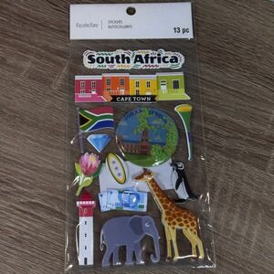 Stickers Recollections South Africa Travel Theme 13pc 3D Dimensional Scrapbook